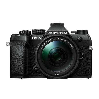 OM SYSTEM OM-5 II Mirrorless Camera with 14-150mm F4-5.6 II Lens - Black