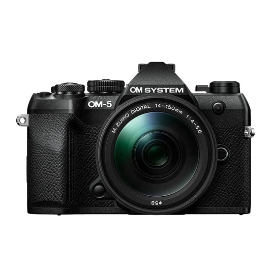 OM SYSTEM OM-5 II Mirrorless Camera with 14-150mm F4-5.6 II Lens - Black