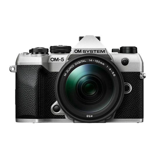 OM SYSTEM OM-5 II Mirrorless Camera with 14-150mm F4-5.6 II Lens - Silver
